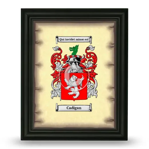Cadigan Coat of Arms Framed - Black