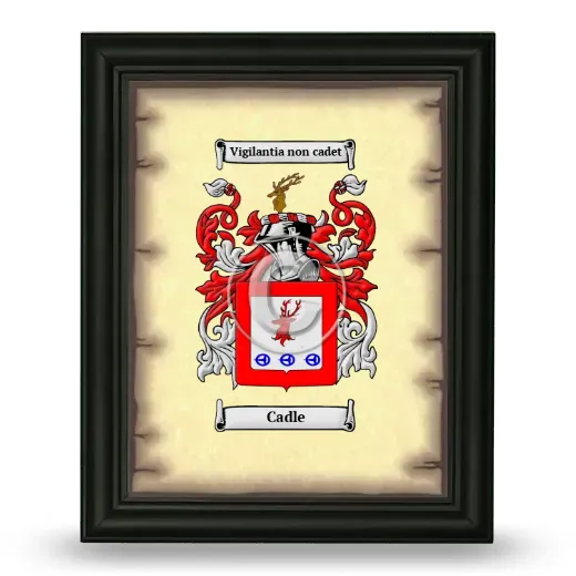 Cadle Coat of Arms Framed - Black
