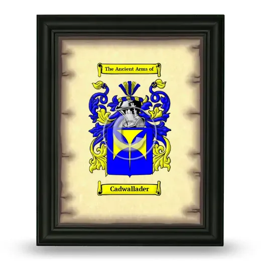 Cadwallader Coat of Arms Framed - Black