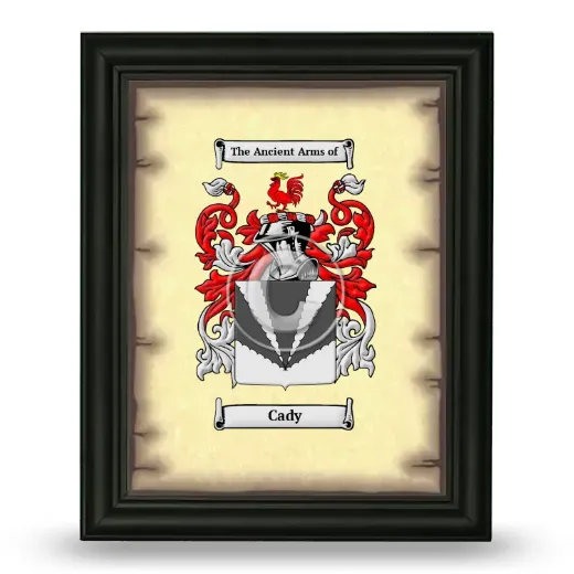 Cady Coat of Arms Framed - Black
