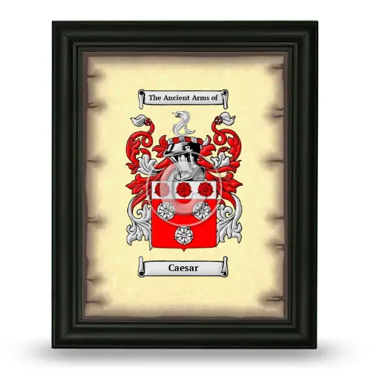 Caesar Coat of Arms Framed - Black