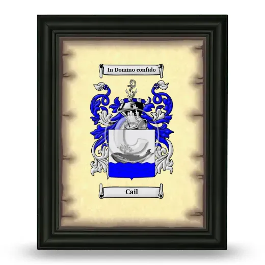 Cail Coat of Arms Framed - Black