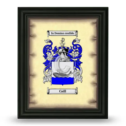 Caill Coat of Arms Framed - Black