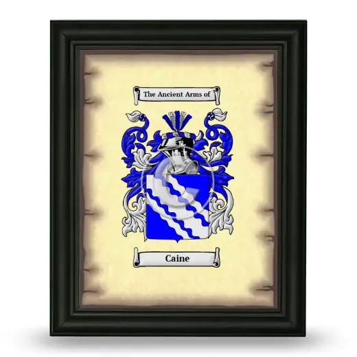 Caine Coat of Arms Framed - Black