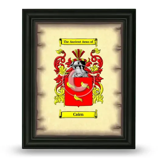 Cairn Coat of Arms Framed - Black