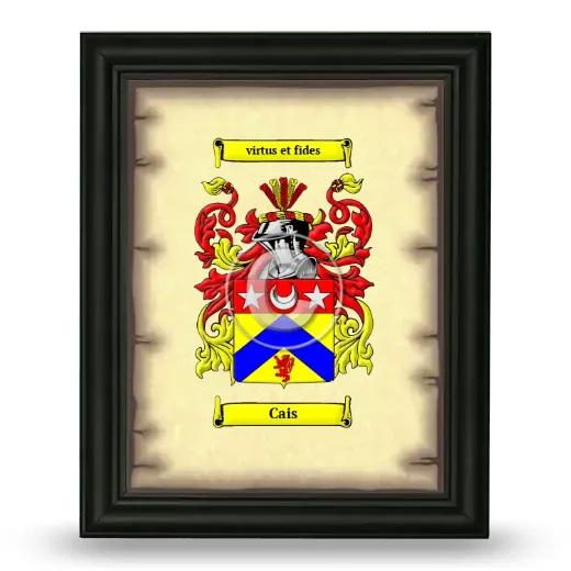 Cais Coat of Arms Framed - Black