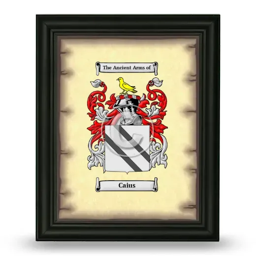 Caius Coat of Arms Framed - Black