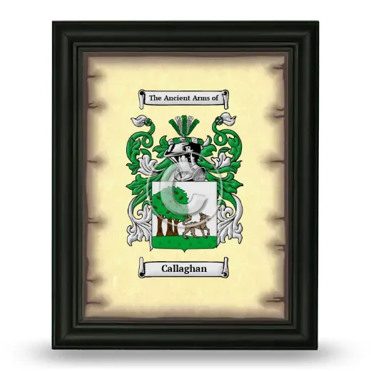 Callaghan Coat of Arms Framed - Black