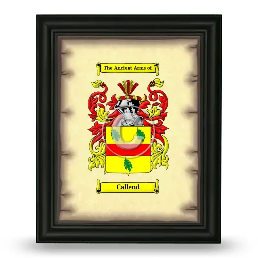 Callend Coat of Arms Framed - Black