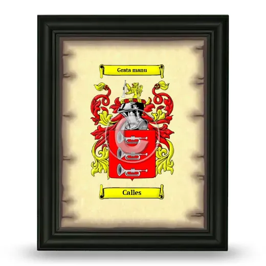 Calles Coat of Arms Framed - Black