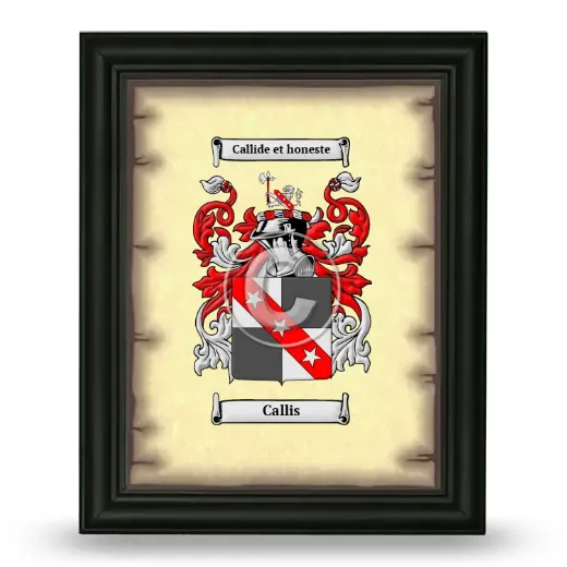 Callis Coat of Arms Framed - Black