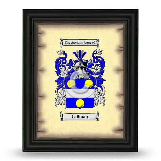 Callman Coat of Arms Framed - Black