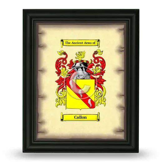 Callon Coat of Arms Framed - Black