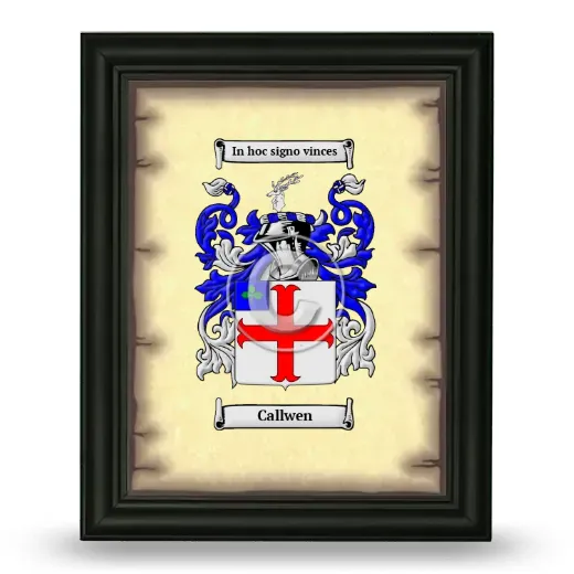 Callwen Coat of Arms Framed - Black