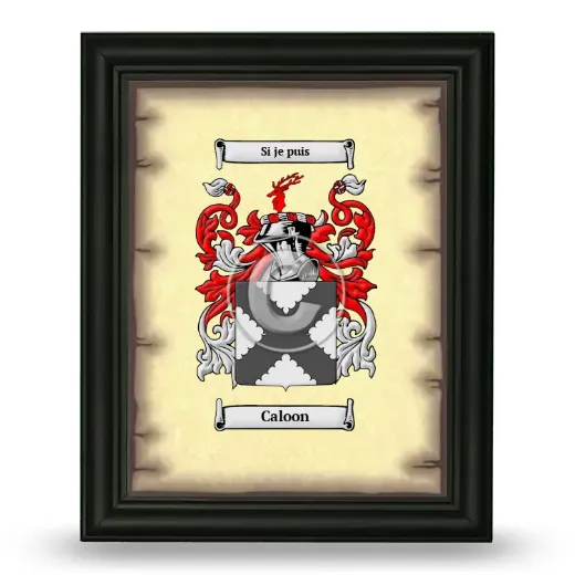 Caloon Coat of Arms Framed - Black