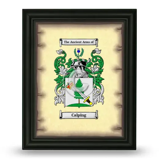 Calping Coat of Arms Framed - Black