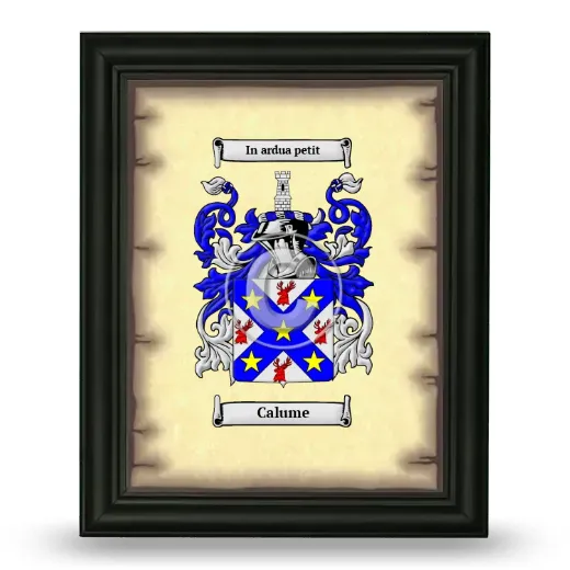 Calume Coat of Arms Framed - Black