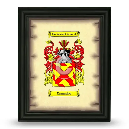 Camacho Coat of Arms Framed - Black