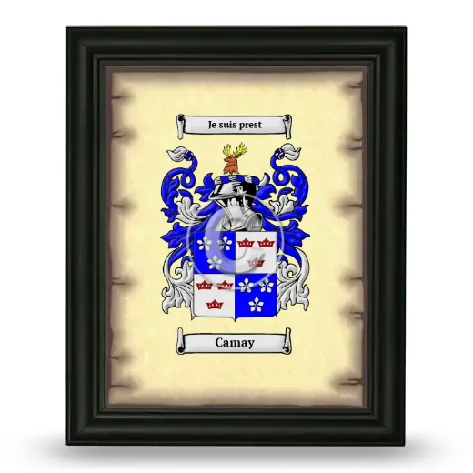 Camay Coat of Arms Framed - Black