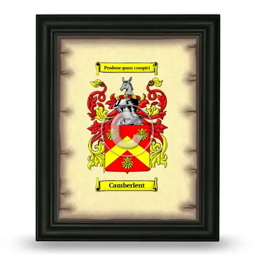 Camberlent Coat of Arms Framed - Black