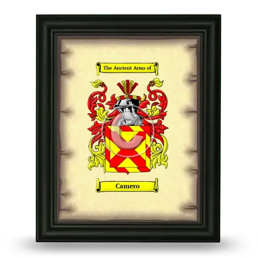 Camero Coat of Arms Framed - Black