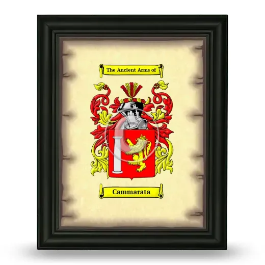 Cammarata Coat of Arms Framed - Black