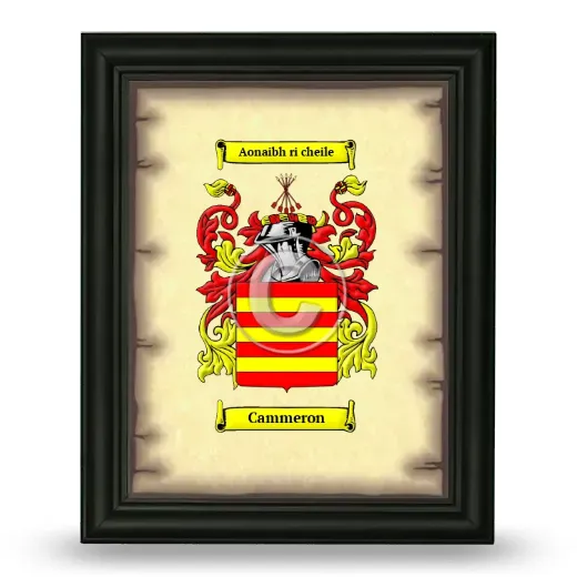 Cammeron Coat of Arms Framed - Black