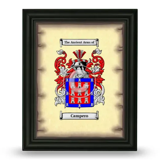 Campero Coat of Arms Framed - Black