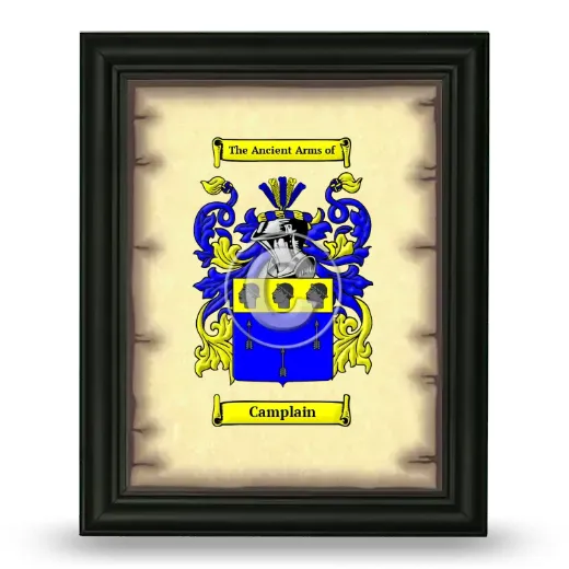 Camplain Coat of Arms Framed - Black