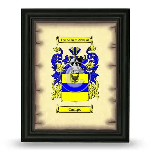 Campo Coat of Arms Framed - Black