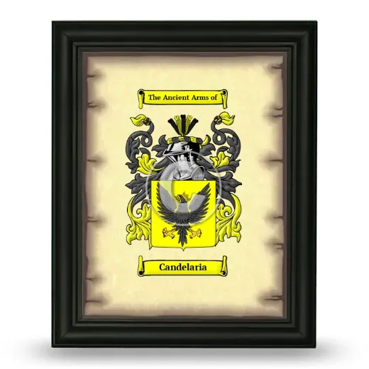 Candelaria Coat of Arms Framed - Black