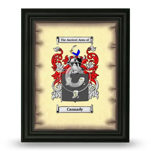 Cannady Coat of Arms Framed - Black