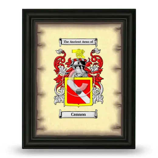 Cannon Coat of Arms Framed - Black