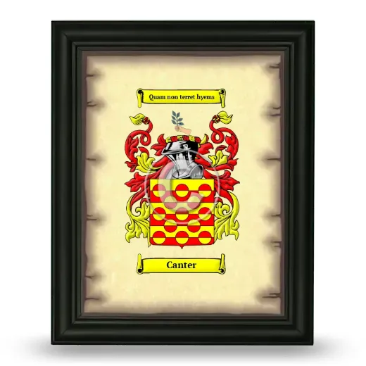 Canter Coat of Arms Framed - Black