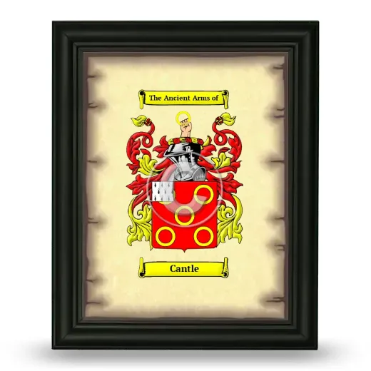 Cantle Coat of Arms Framed - Black