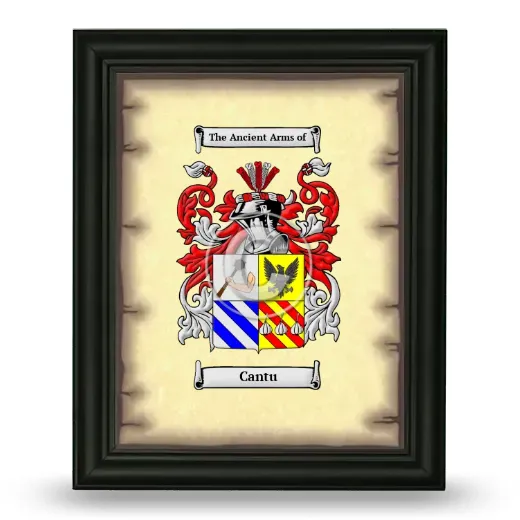 Cantu Coat of Arms Framed - Black