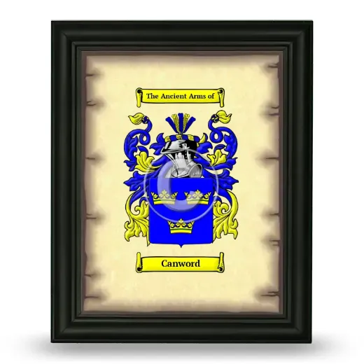 Canword Coat of Arms Framed - Black