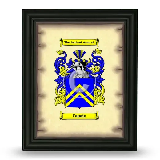 Capain Coat of Arms Framed - Black