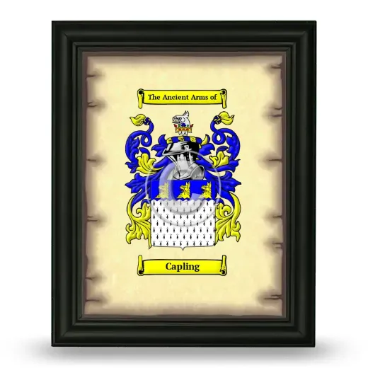Capling Coat of Arms Framed - Black
