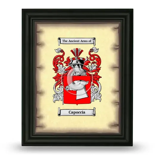 Capoccia Coat of Arms Framed - Black