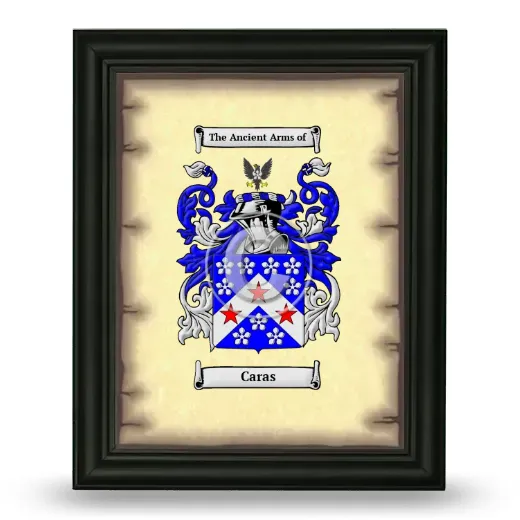 Caras Coat of Arms Framed - Black