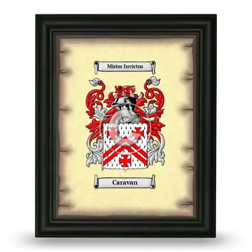 Caravan Coat of Arms Framed - Black