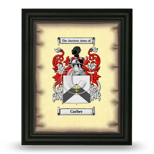 Carber Coat of Arms Framed - Black