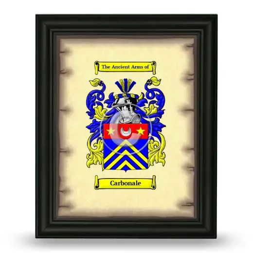Carbonale Coat of Arms Framed - Black