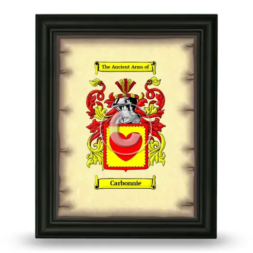Carbonnie Coat of Arms Framed - Black