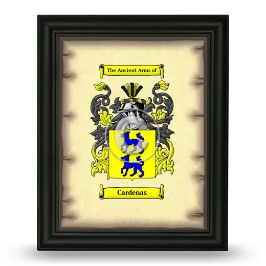 Cardenas Coat of Arms Framed - Black
