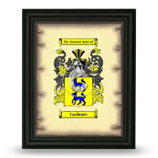 Cardenes Coat of Arms Framed - Black