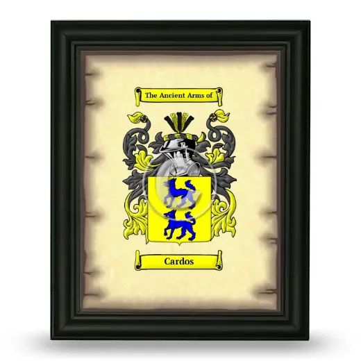 Cardos Coat of Arms Framed - Black