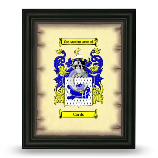 Cards Coat of Arms Framed - Black
