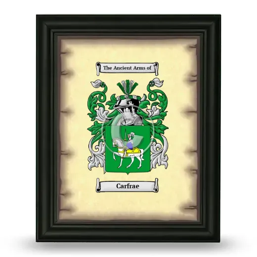 Carfrae Coat of Arms Framed - Black